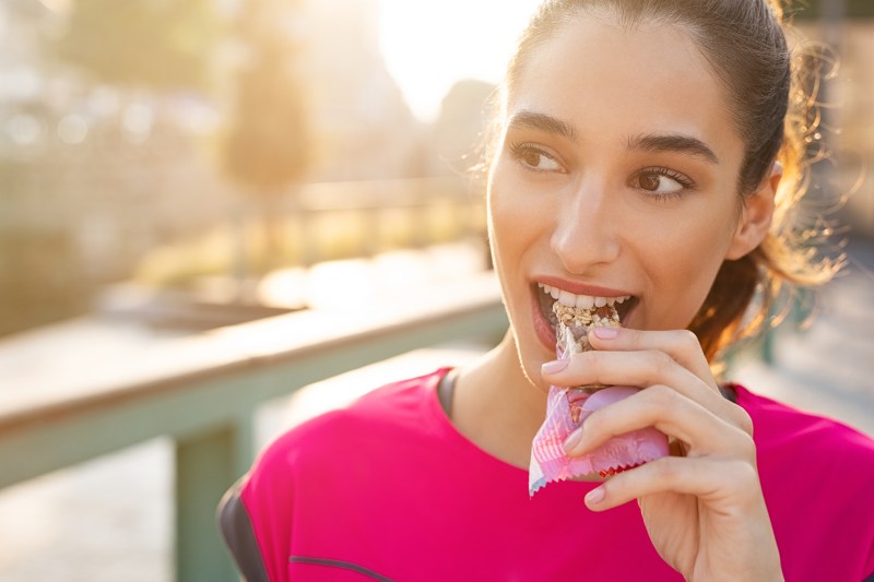 woman snacking