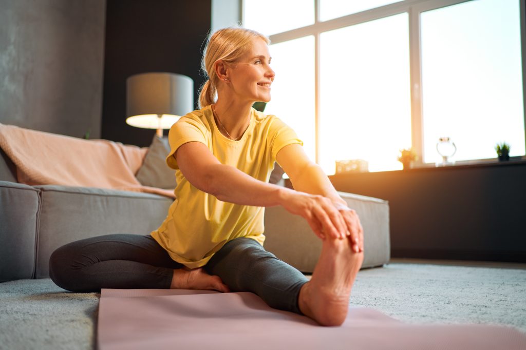 Woman stretching