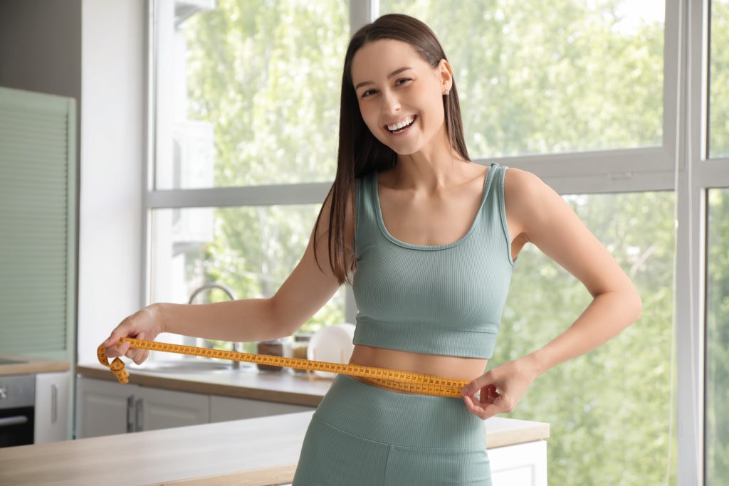 Woman losing weight