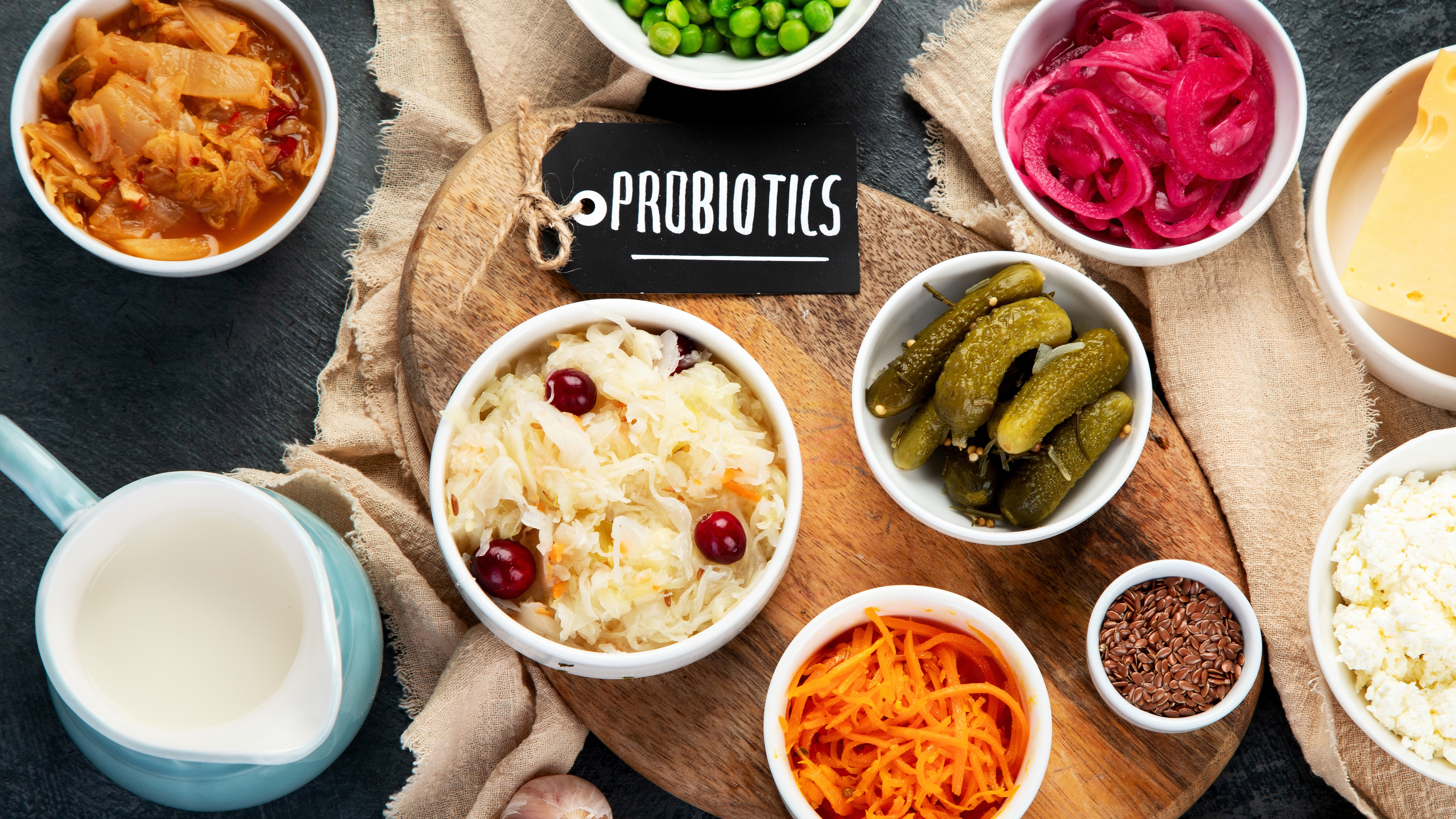 Fresh probiotic-rich foods