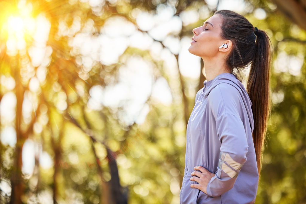 Calm woman in nature 
