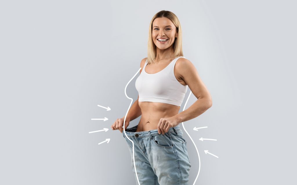 Woman losing weight