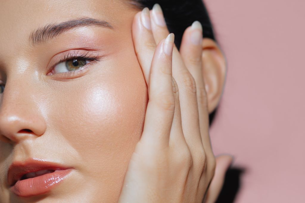 Woman with glowing skin 