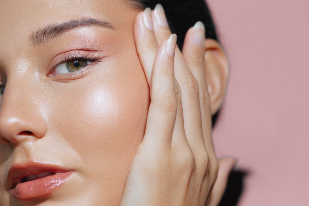 Woman with glowing skin