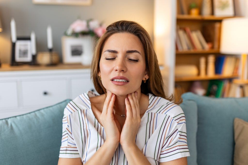 Woman with hypothyroidism  