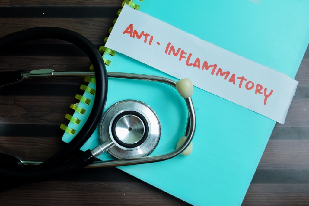 Anti-inflammatory written on a clipboard 