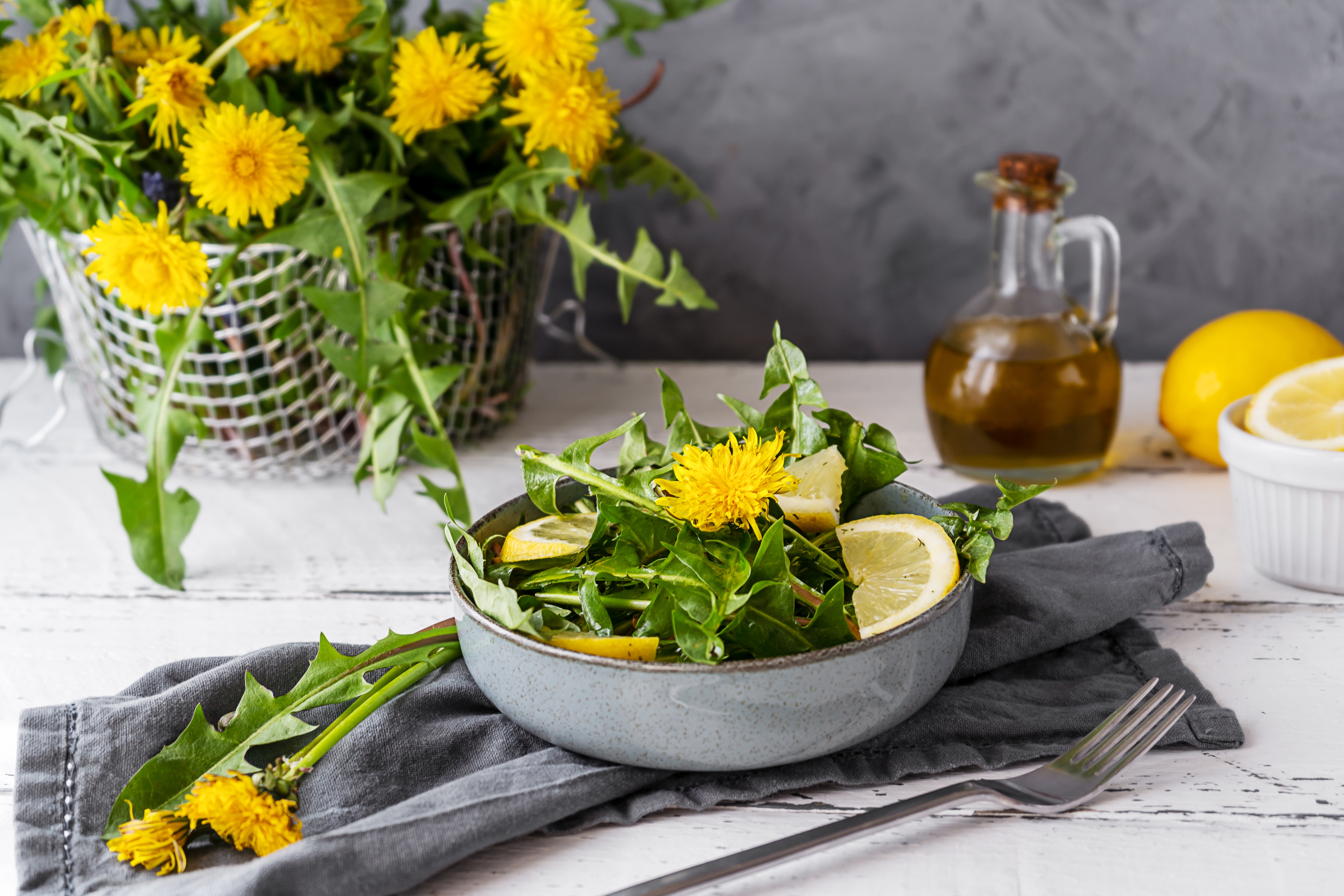 Dandelion green salad  