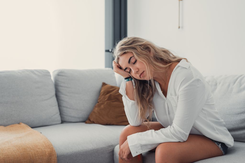 Young woman experiencing fatigue