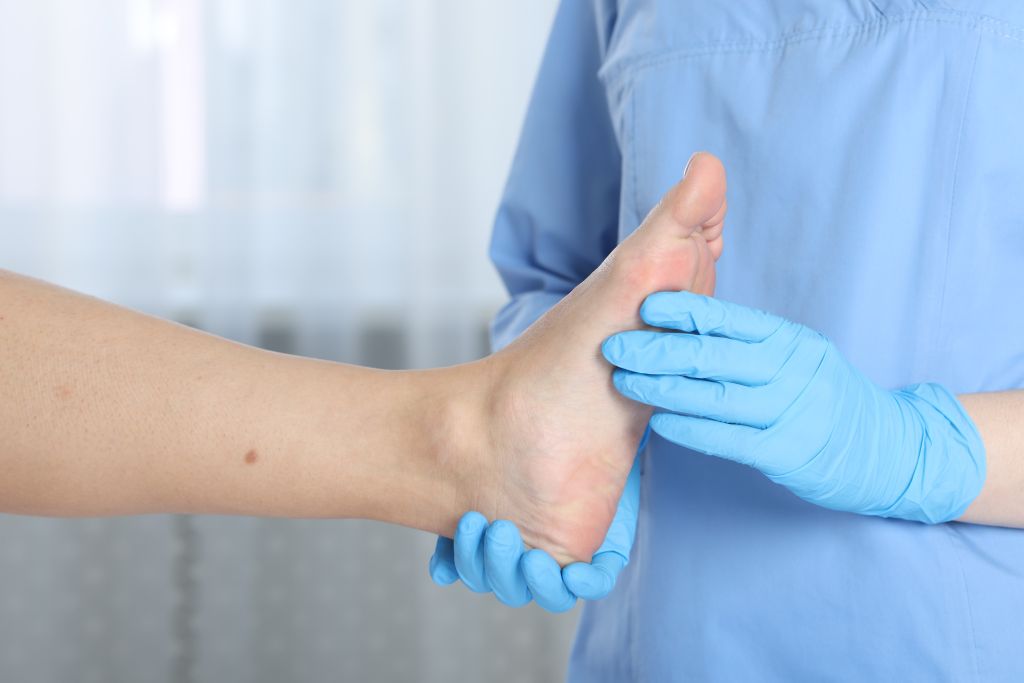 Doctor examining a foot