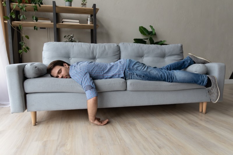 Young man with chronic fatigue