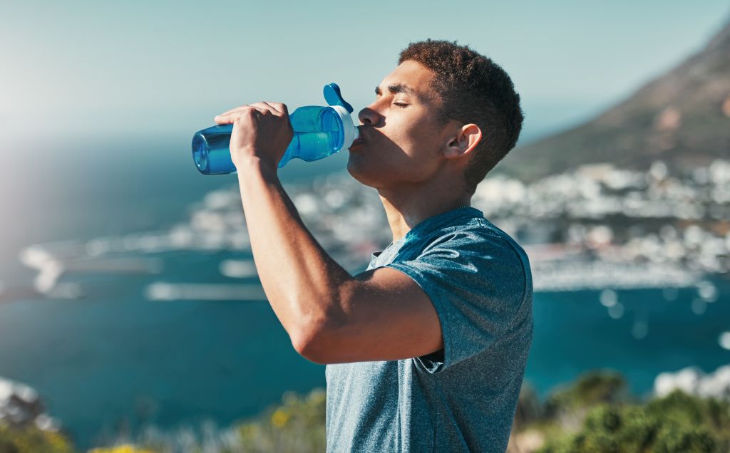 Man drinking water  