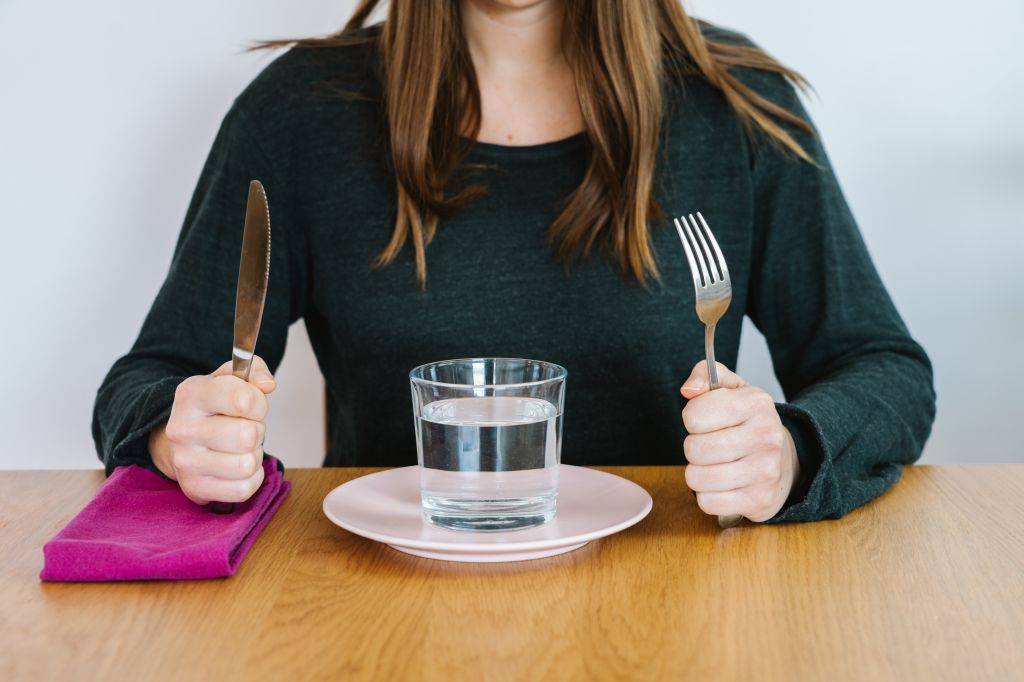 Person doing Dry Fasting Autophagy