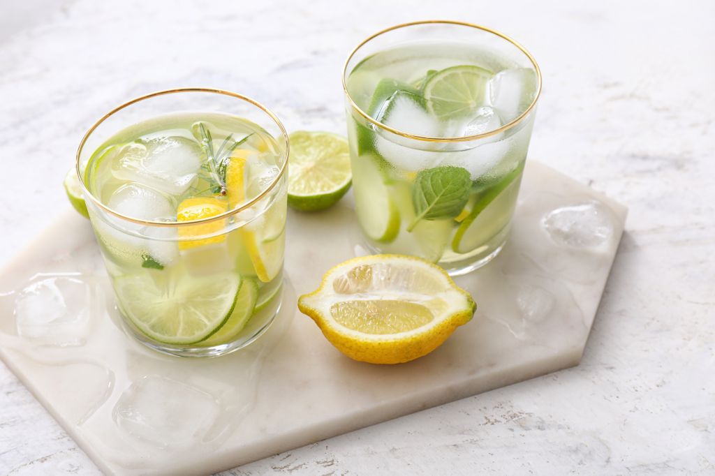Lemon and lime mint water