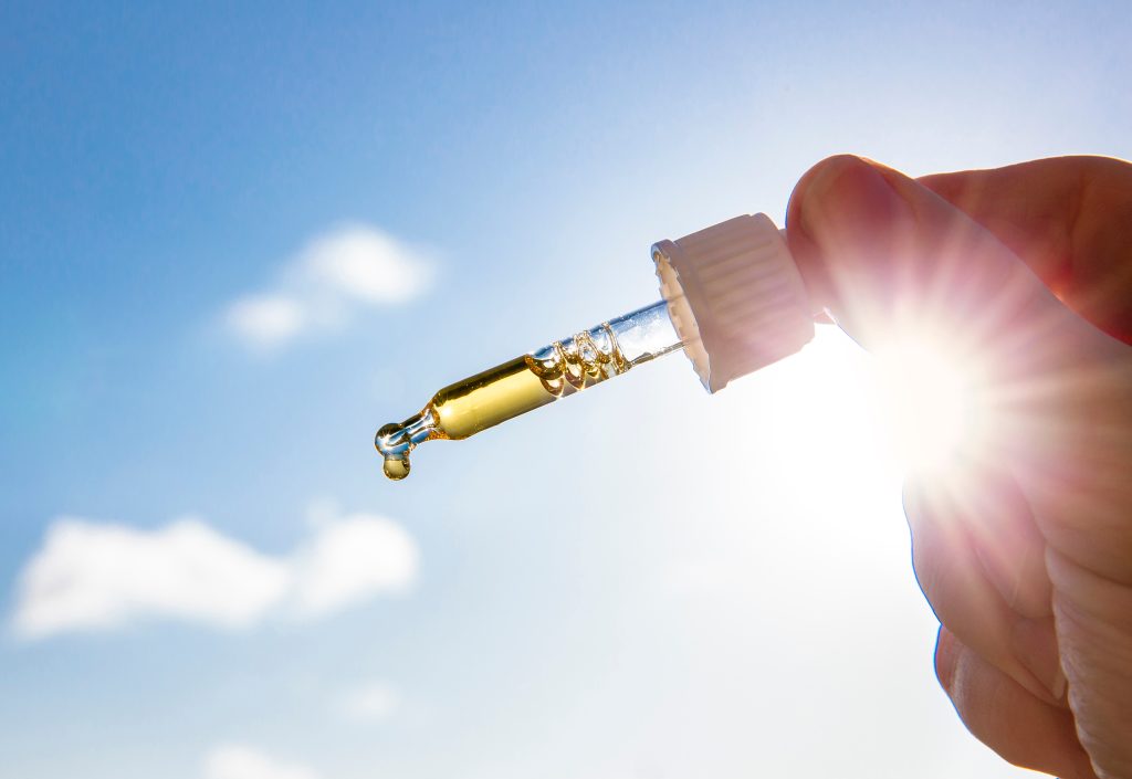 Vitamin D in a dropper bottle