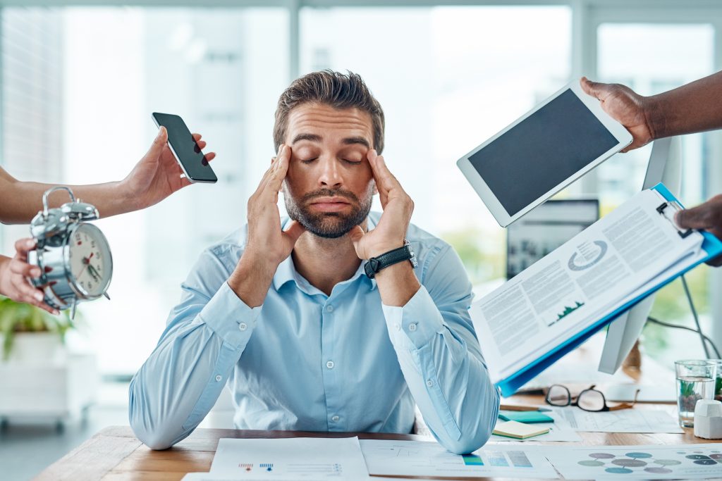 Stressed man