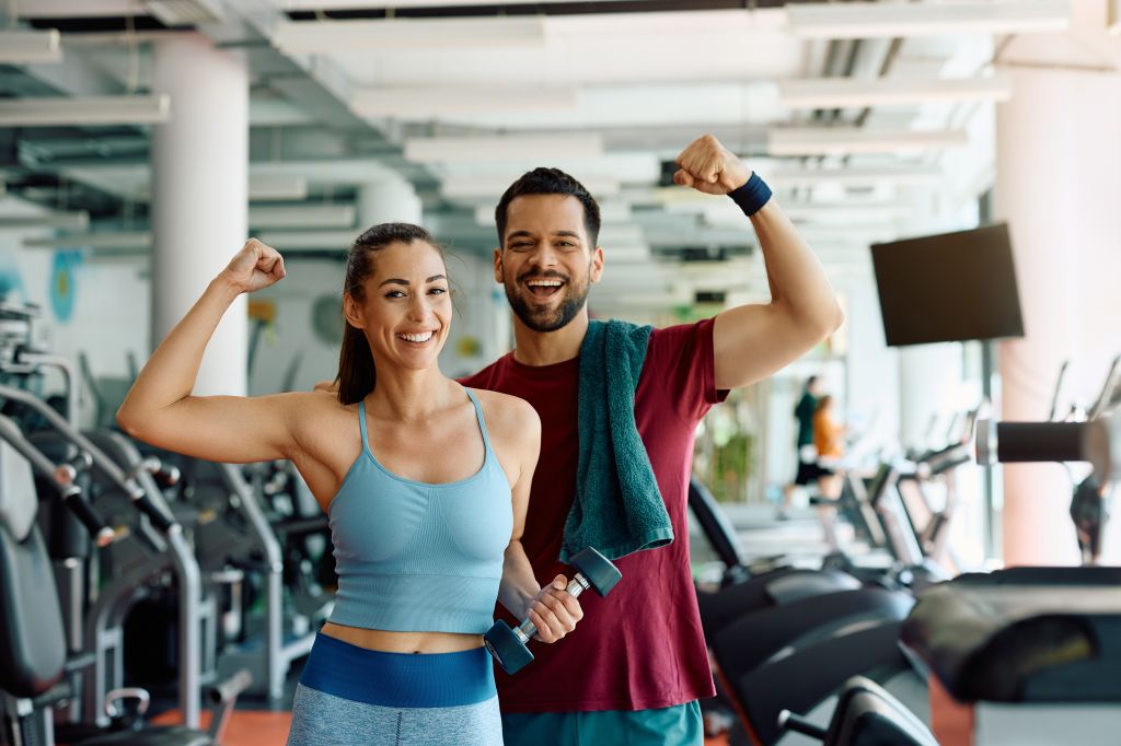 Couple exercising