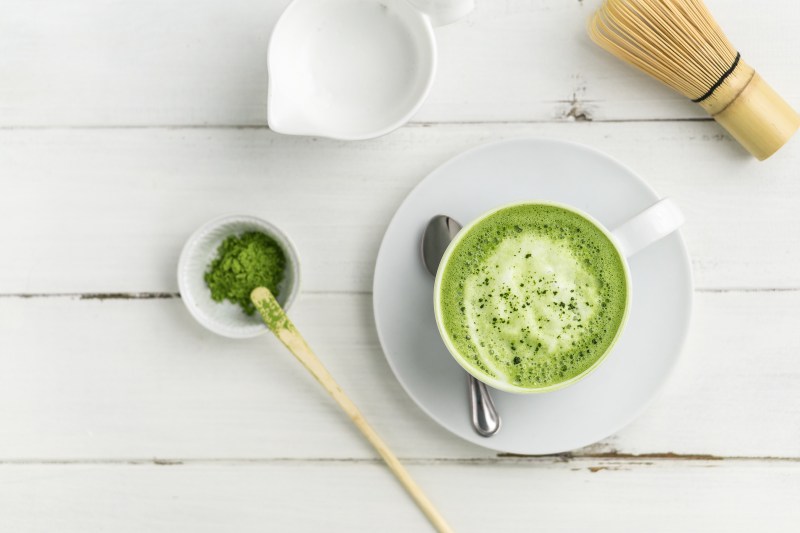 Matcha latte cup
