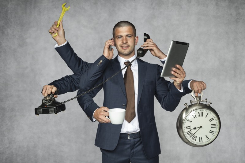 Busy businessman
