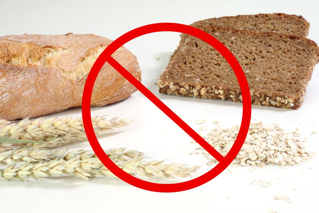 Bread and wheat with a red circle slash symbol does bread make you fat
