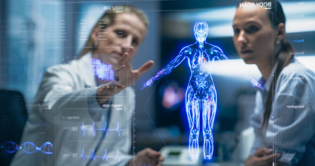 Doctor examining body