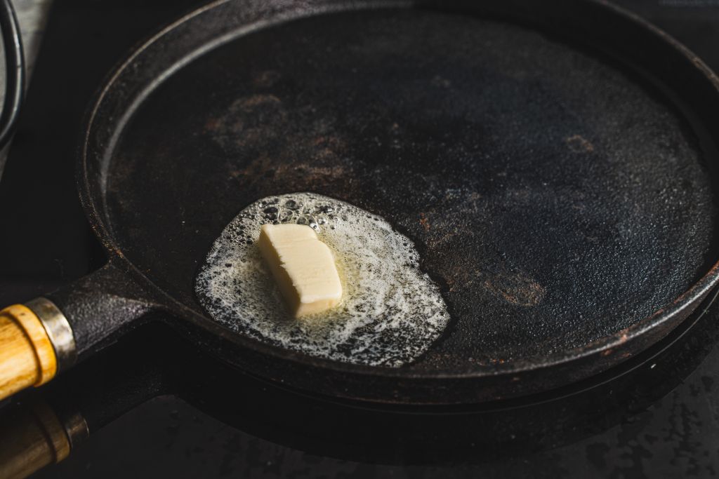 Melting butter in a pan