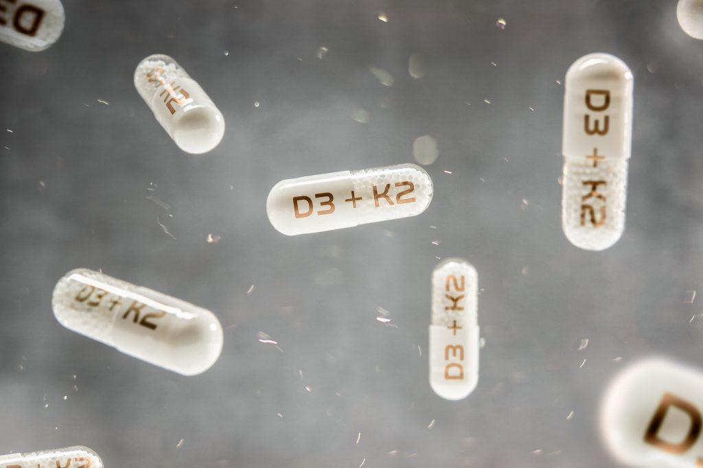 Vitamin D3 and K2 supplements