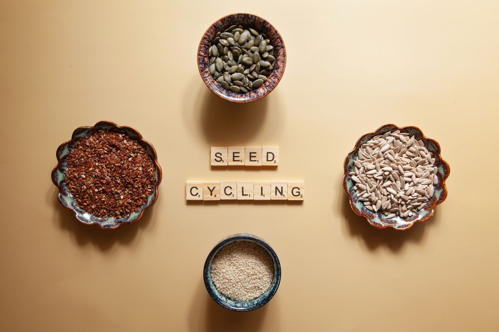 Seed cycling flax, pumpkin, sunflower