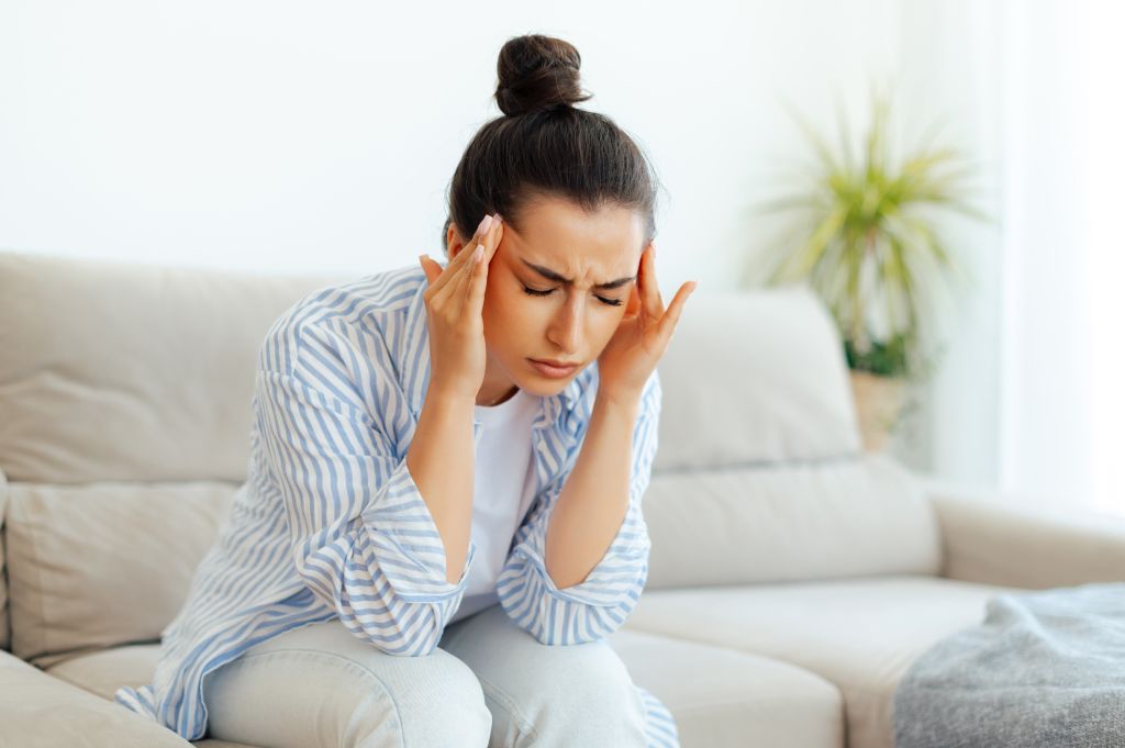 Woman with headache