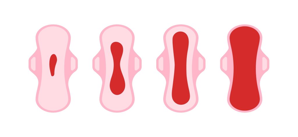 Heavy bleeding illustration