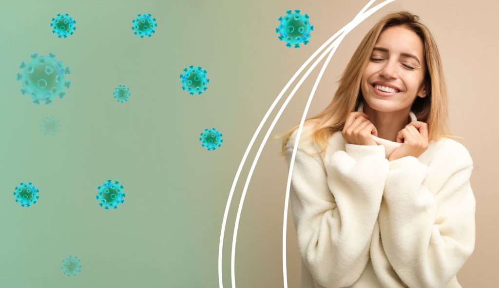 Woman with strong immunity
