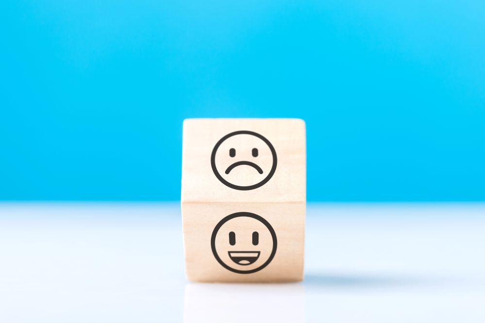Sad face concept 