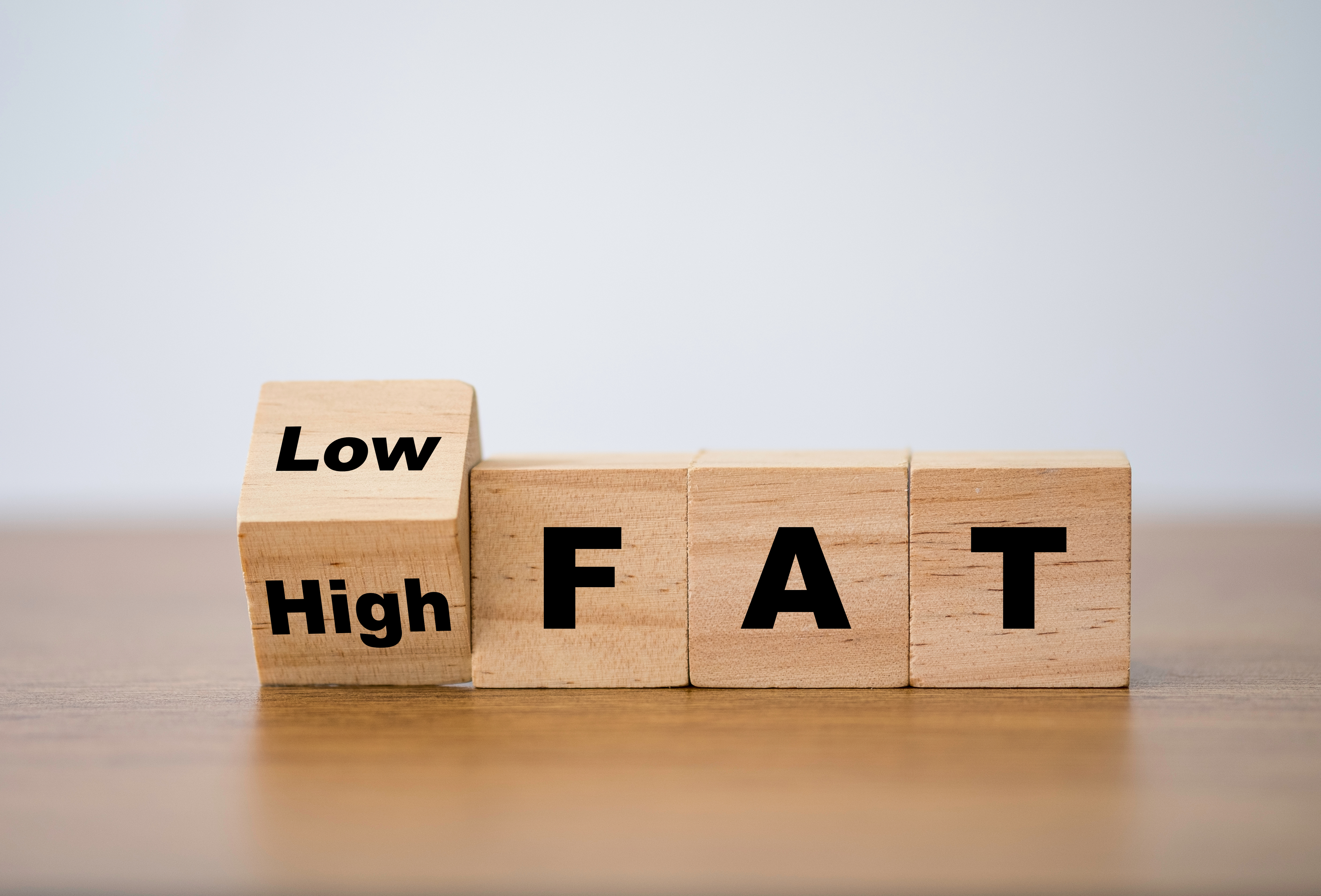 Low or high fat blocks