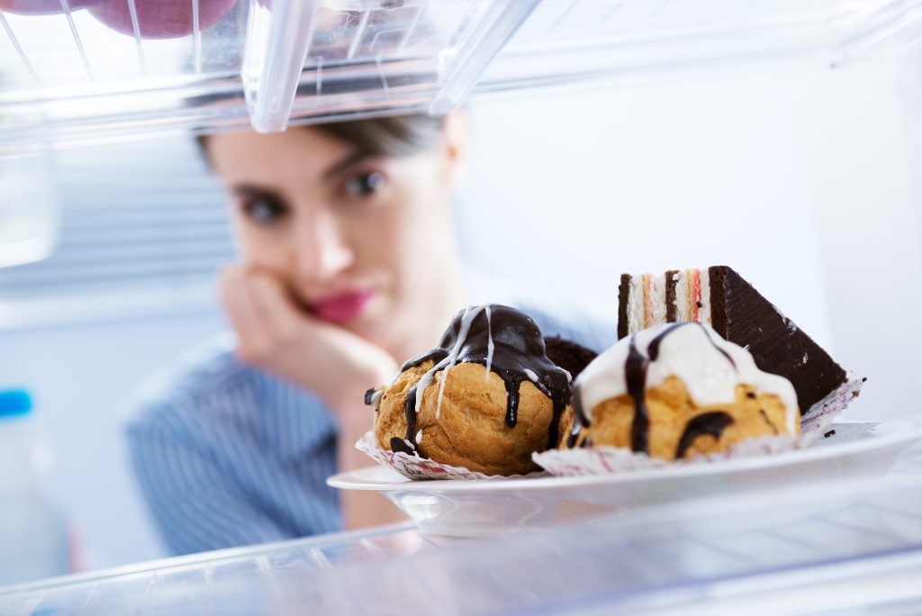 Woman craving sweets