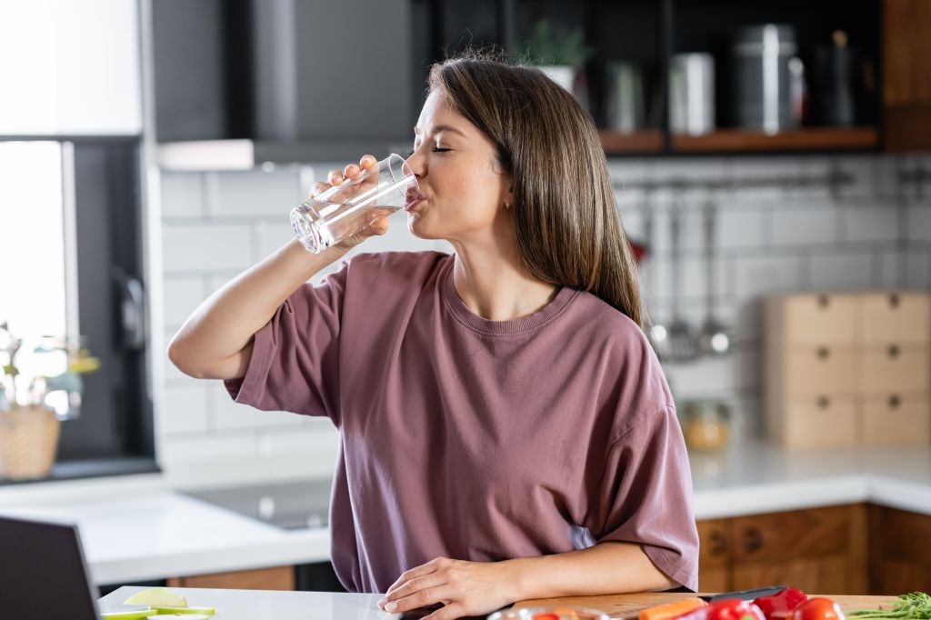 Woman drinking water 