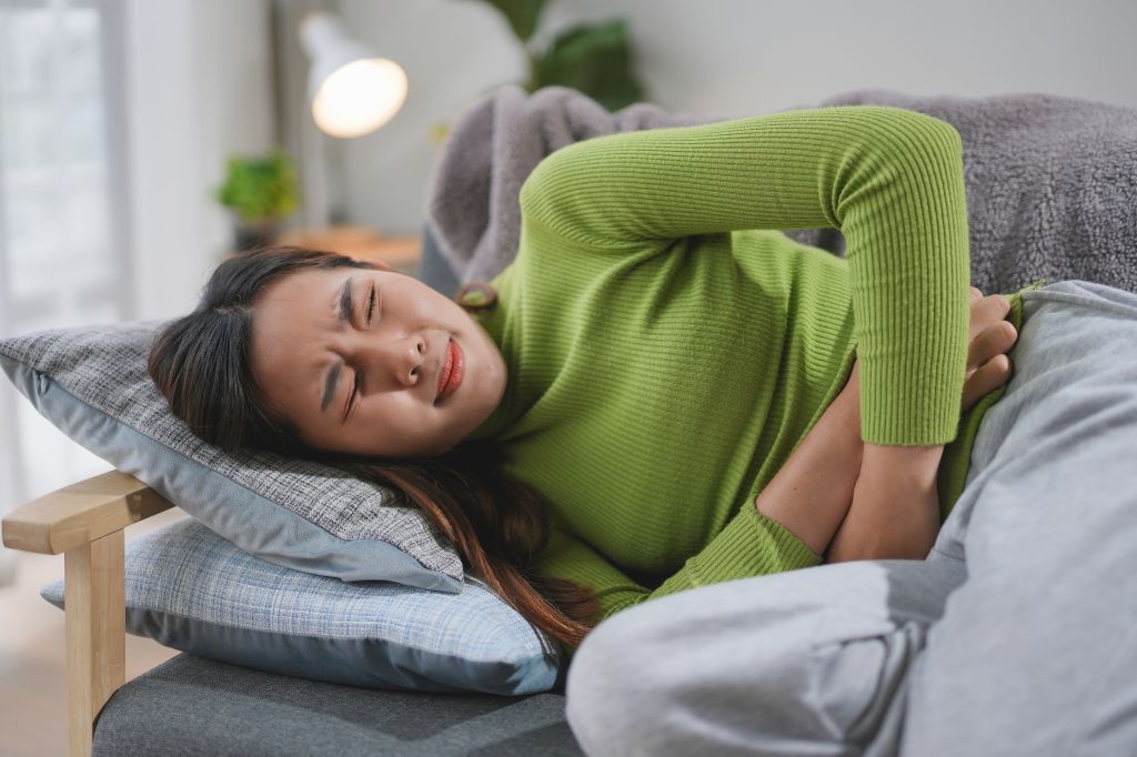 Woman on sofa 