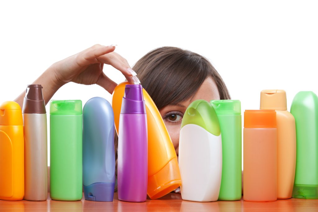 Different shampoo bottles 