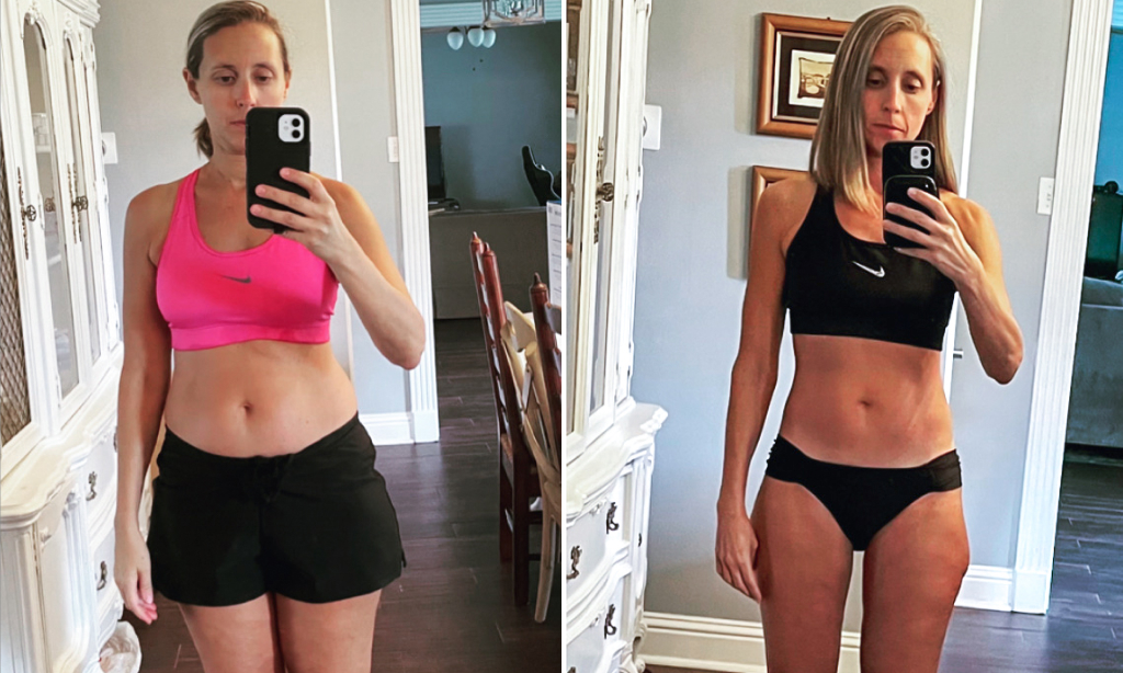 Before and after image of Georgina