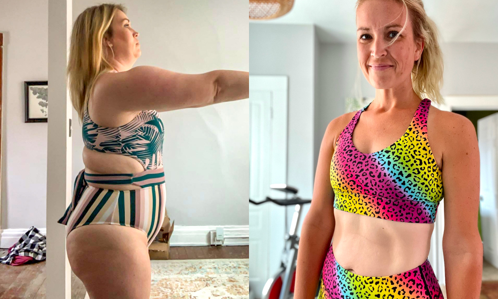 Before and after image of Hillary Thomas
