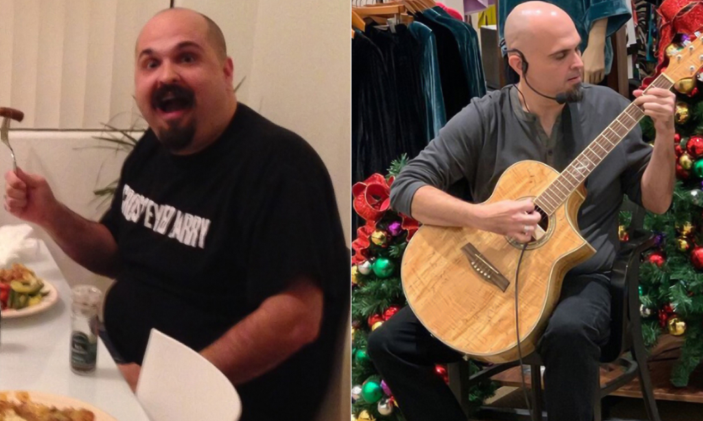 Before and after image of Jason Shepard
