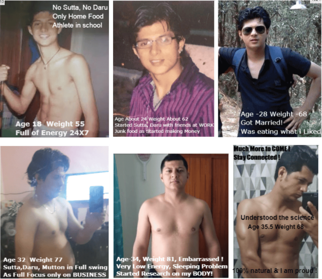 Before and after sequence of Rohit Sati