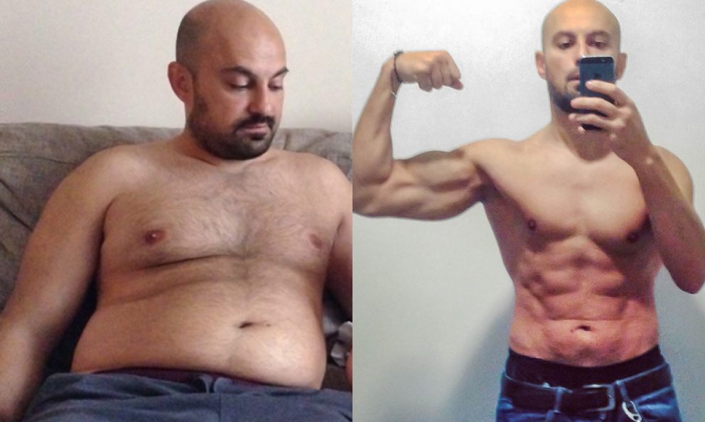 Before and after image of Mario