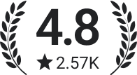 Dr Berg app rating showing 4.8 stars based on 2.57k user reviews