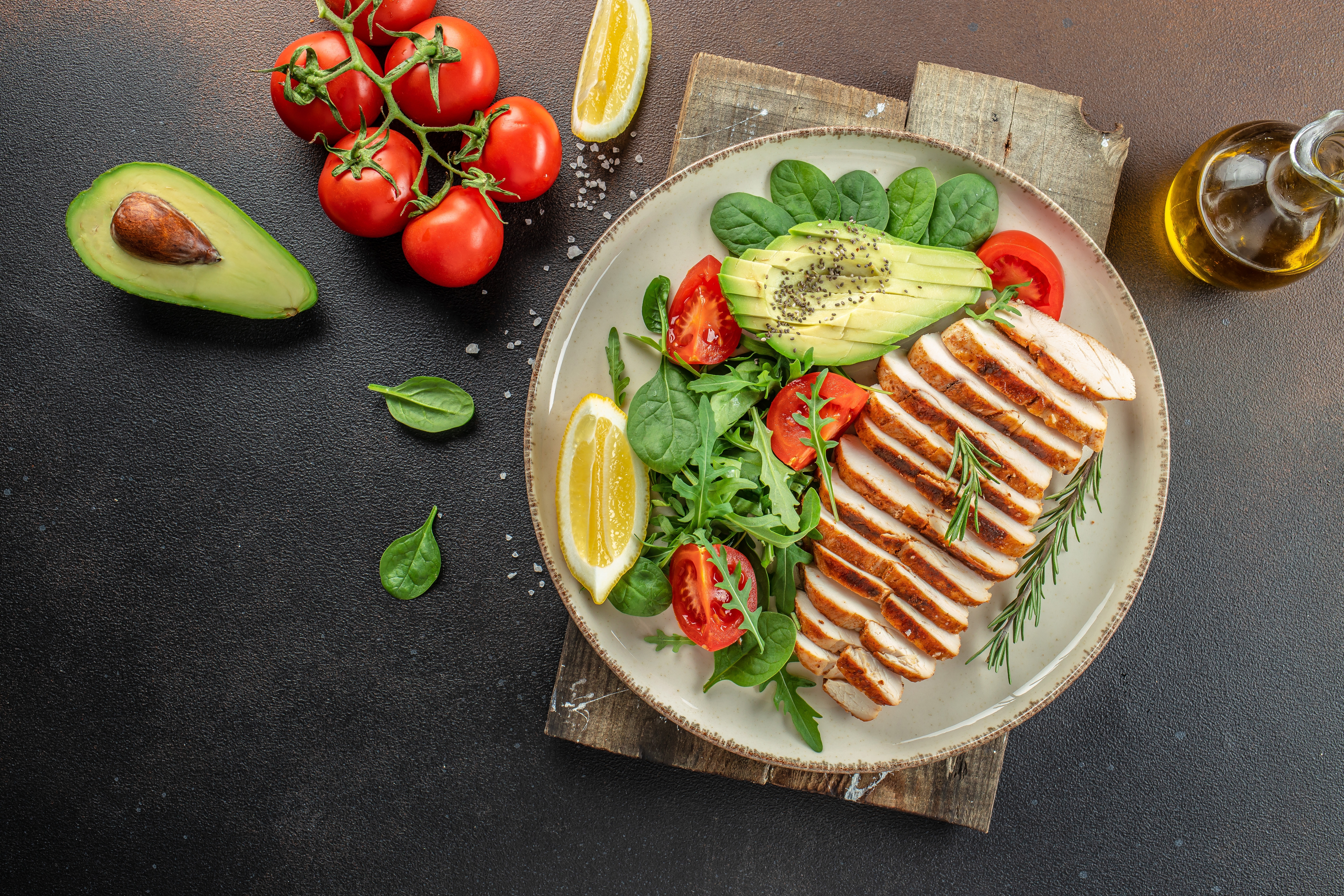 Chicken with salad 