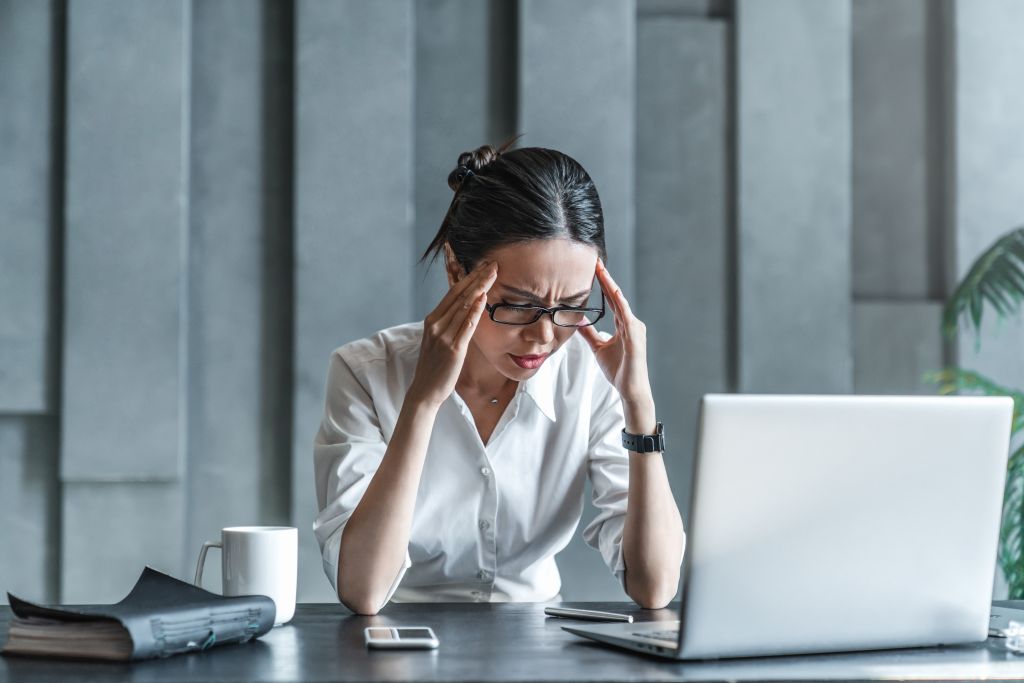 Stressed woman