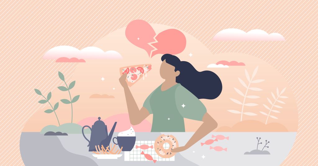 Stress-eating concept  