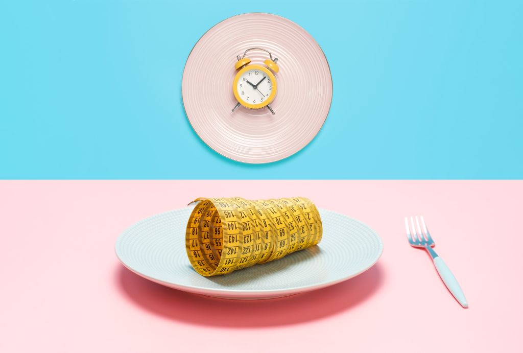 Fasting and weight loss concept 