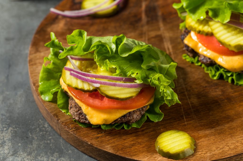 Bunless burger