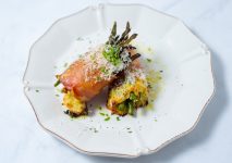 Prosciutto asparagus ricotta rolls