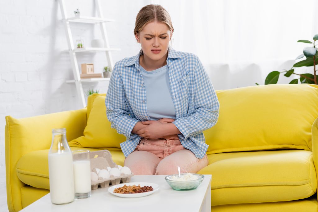 Woman with Sensitive Stomach