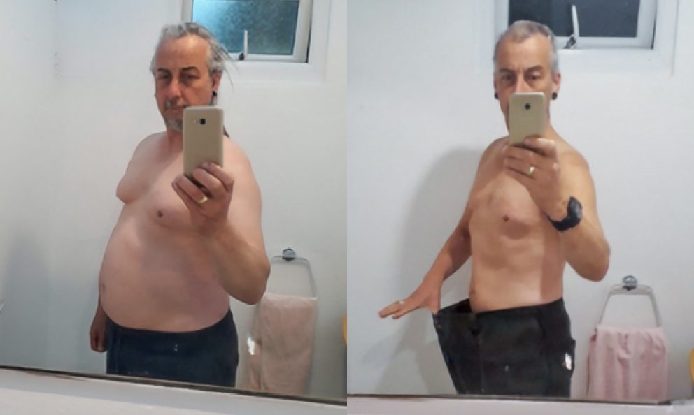 Before and after image of Paul Rollason